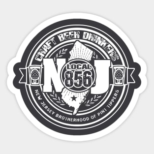 NJ CRAFT BEER DRINK LOCAL 856 Sticker